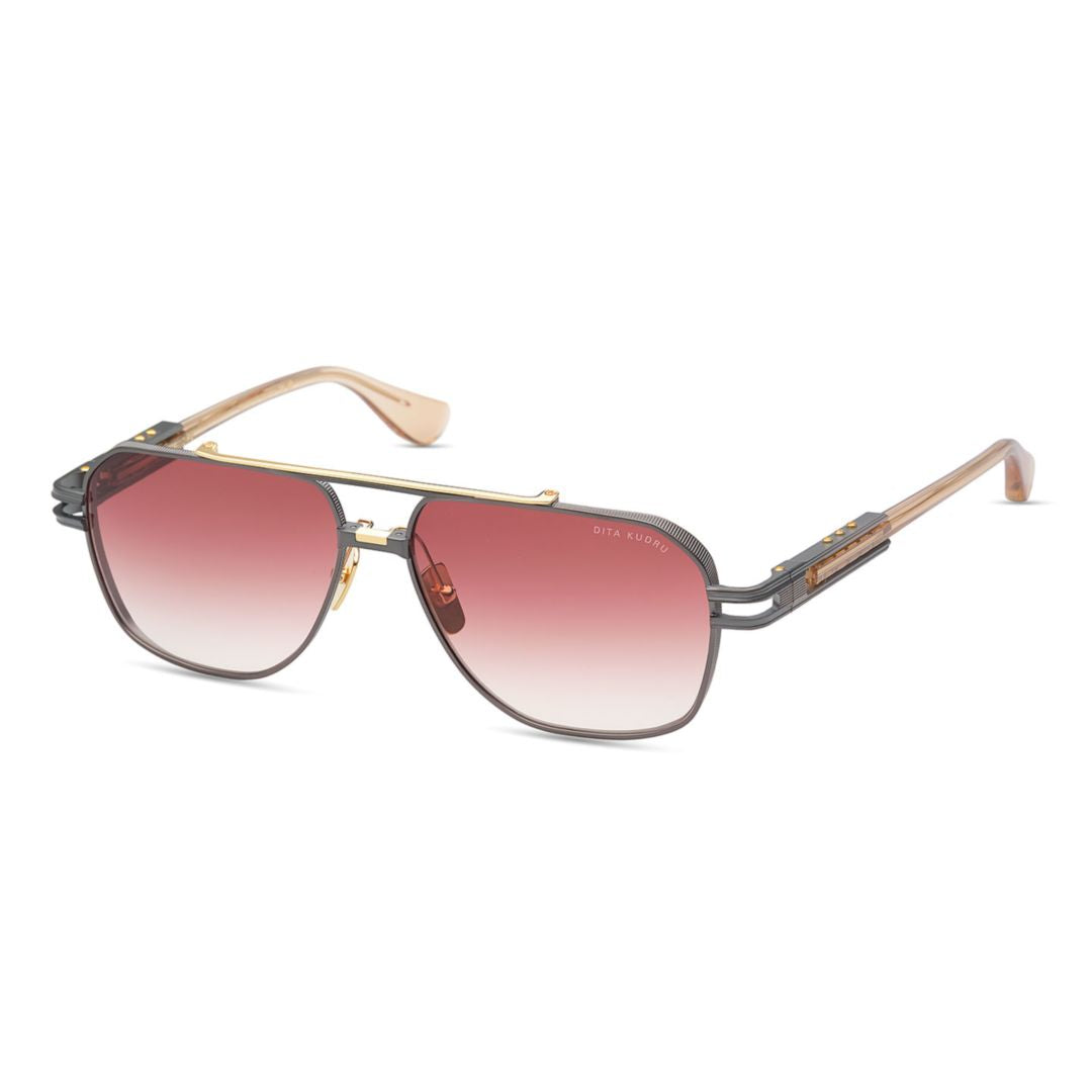 Kudru Geometric Frame Sunglasses with Gradient Tint