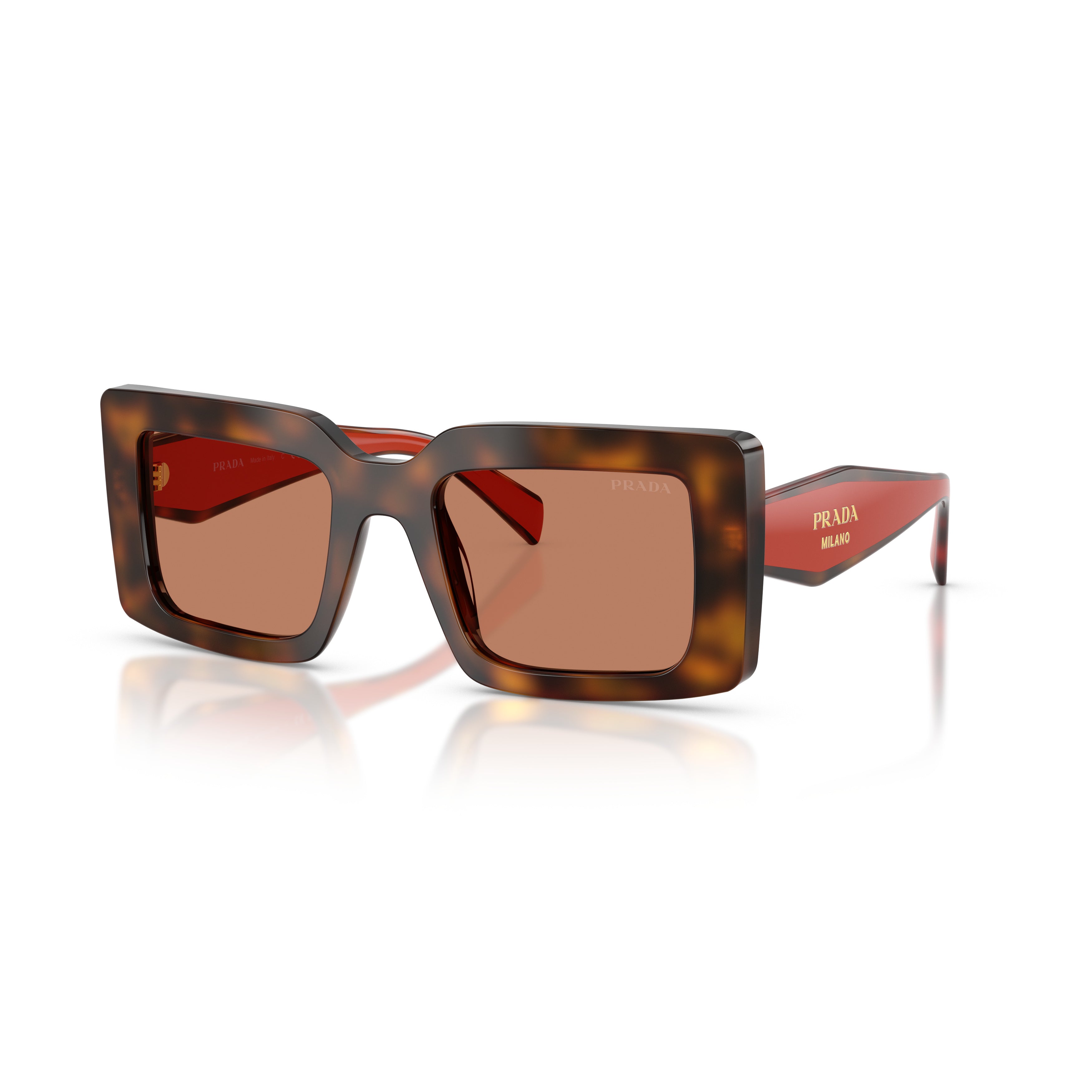 0pr D01s Bold Rectangular Tortoiseshell Acetate Sunglasses