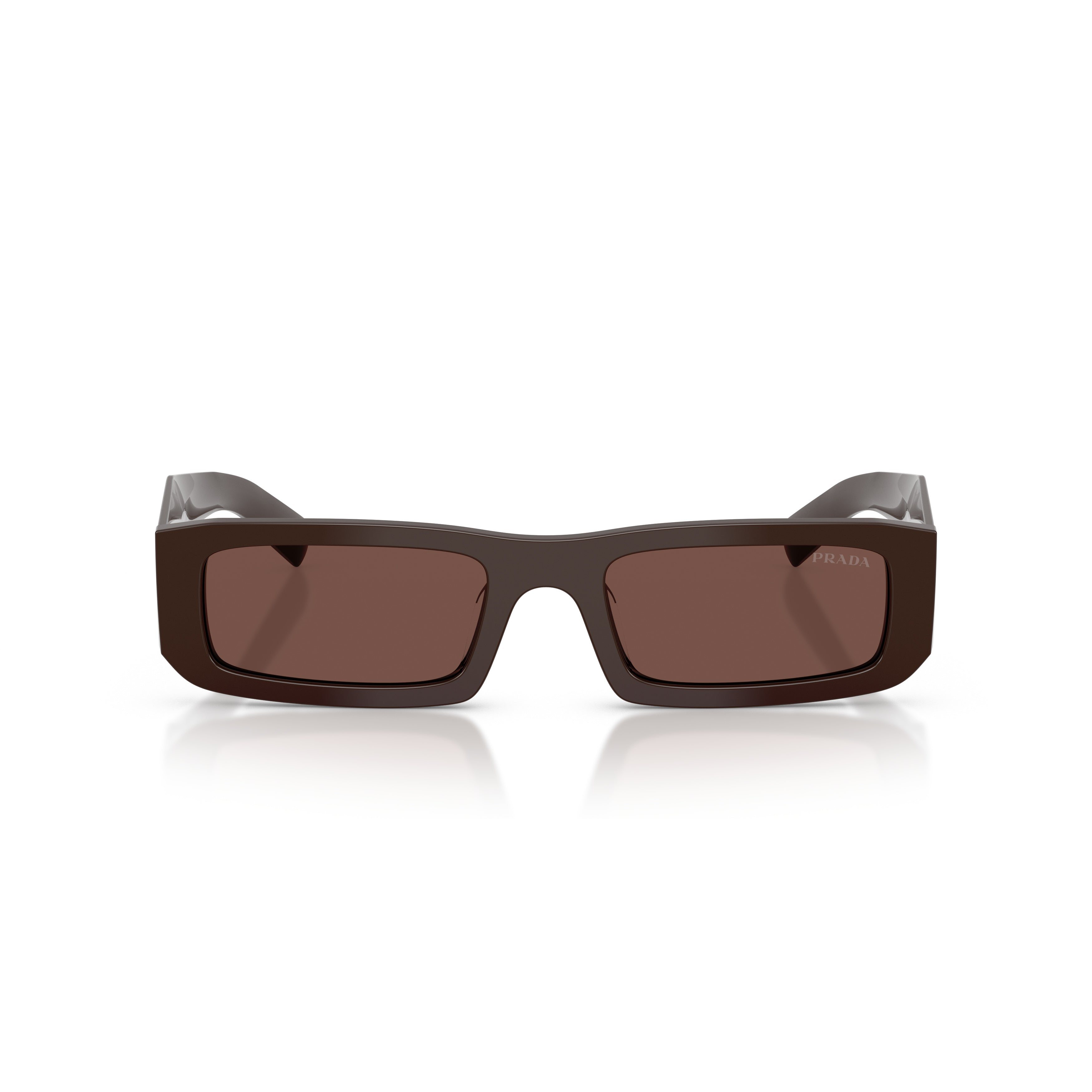 0pr D09sd Rectangular Brown Acetate Sunglasses