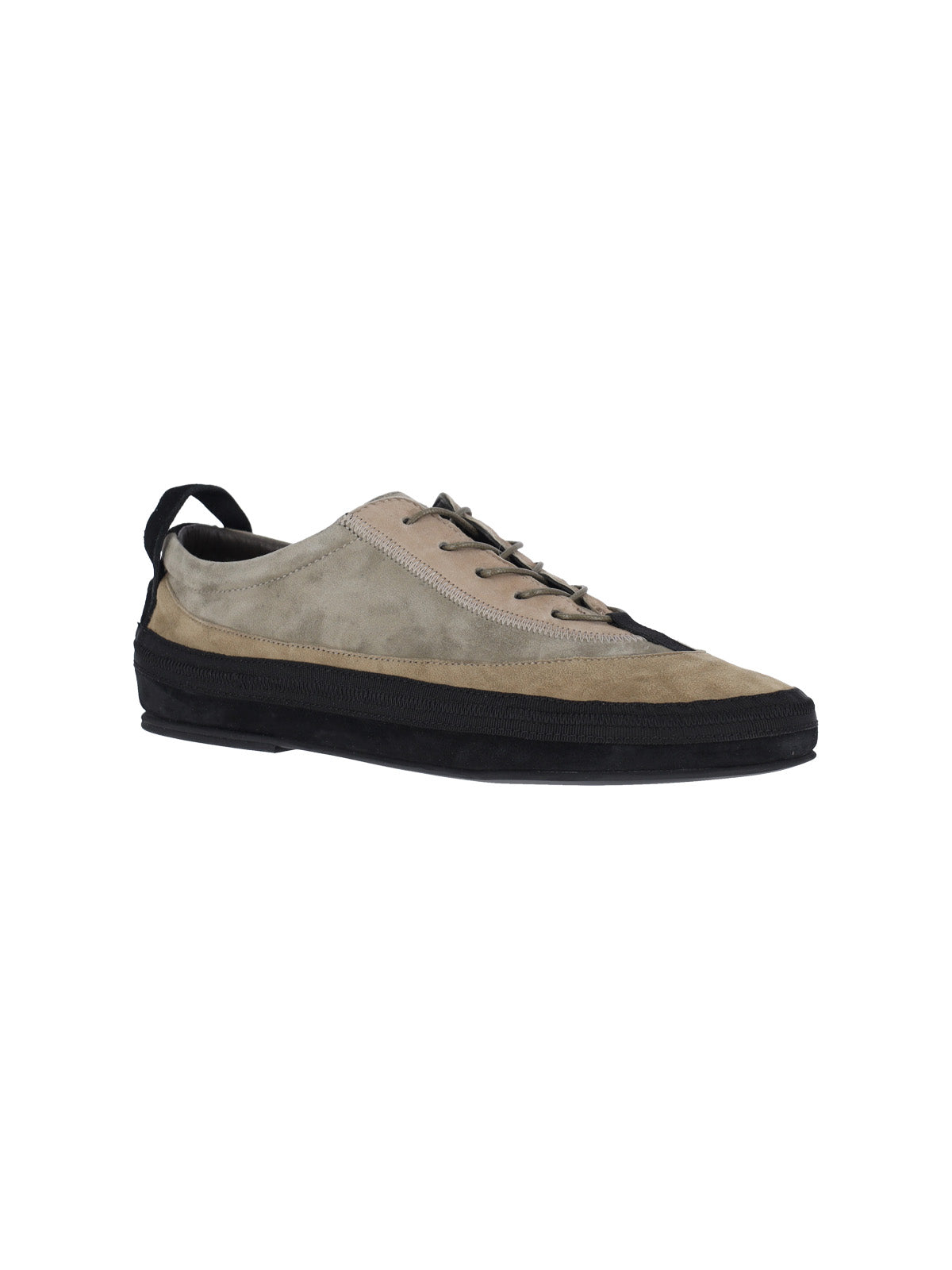 Grey Heitt Suede Rounded Toe Sneakers