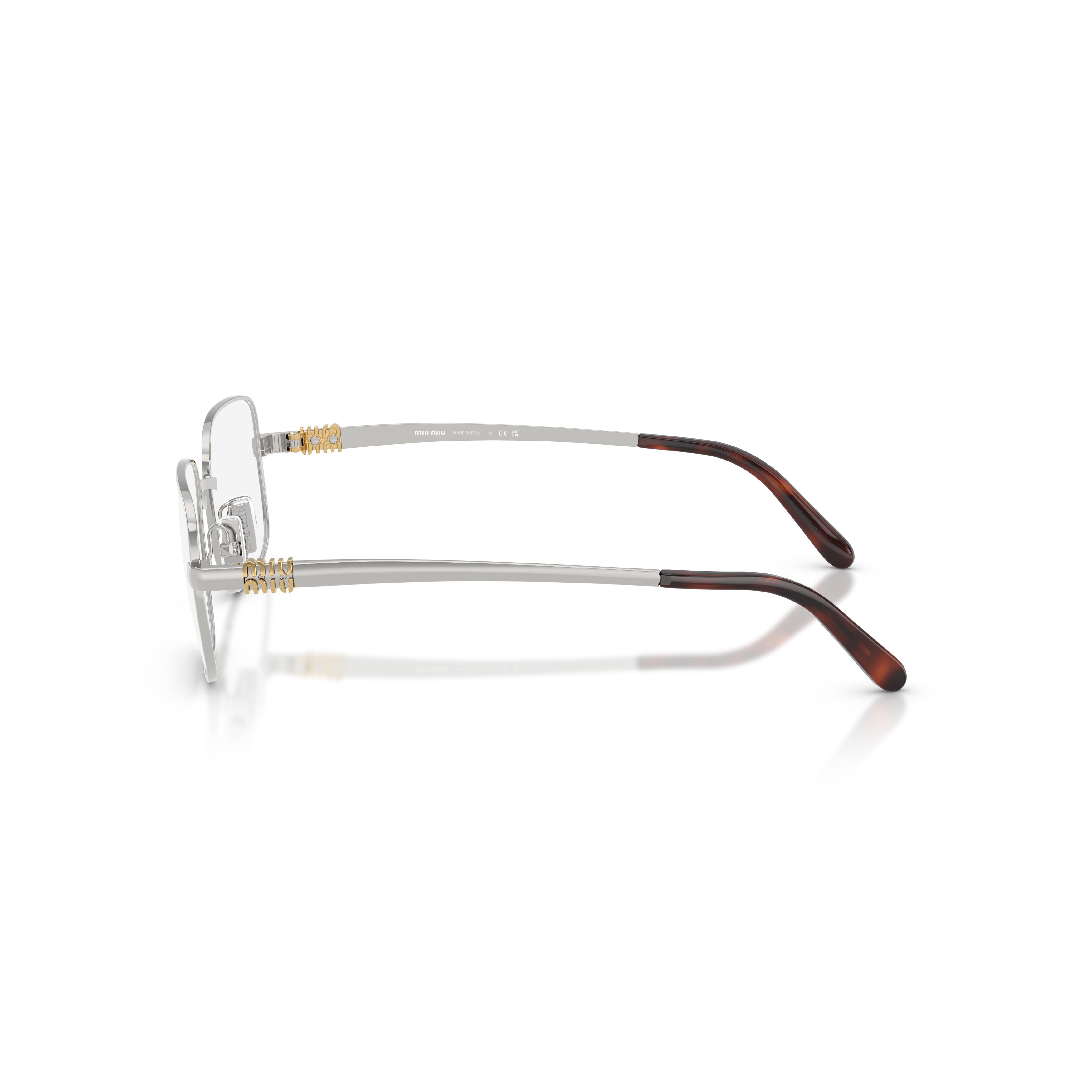 0mu 51zv Rectangular Metal Frame Eyeglasses