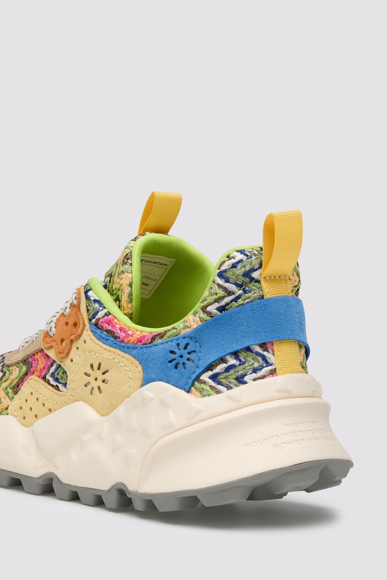 Multicolored Zigzag Sneakers with Chunky White Sole