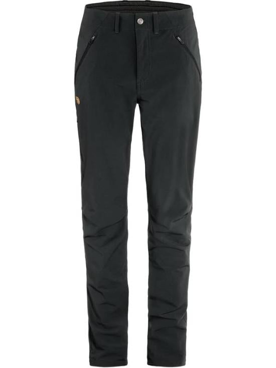 Straight Black Pants with Mid-Rise Waist
