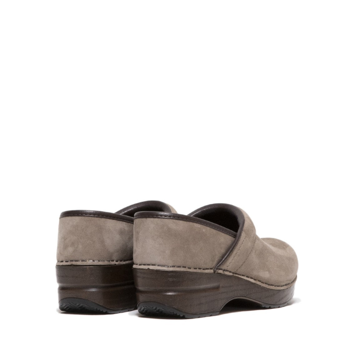 Classic Clog In Dove-Grey Nubuck Leather