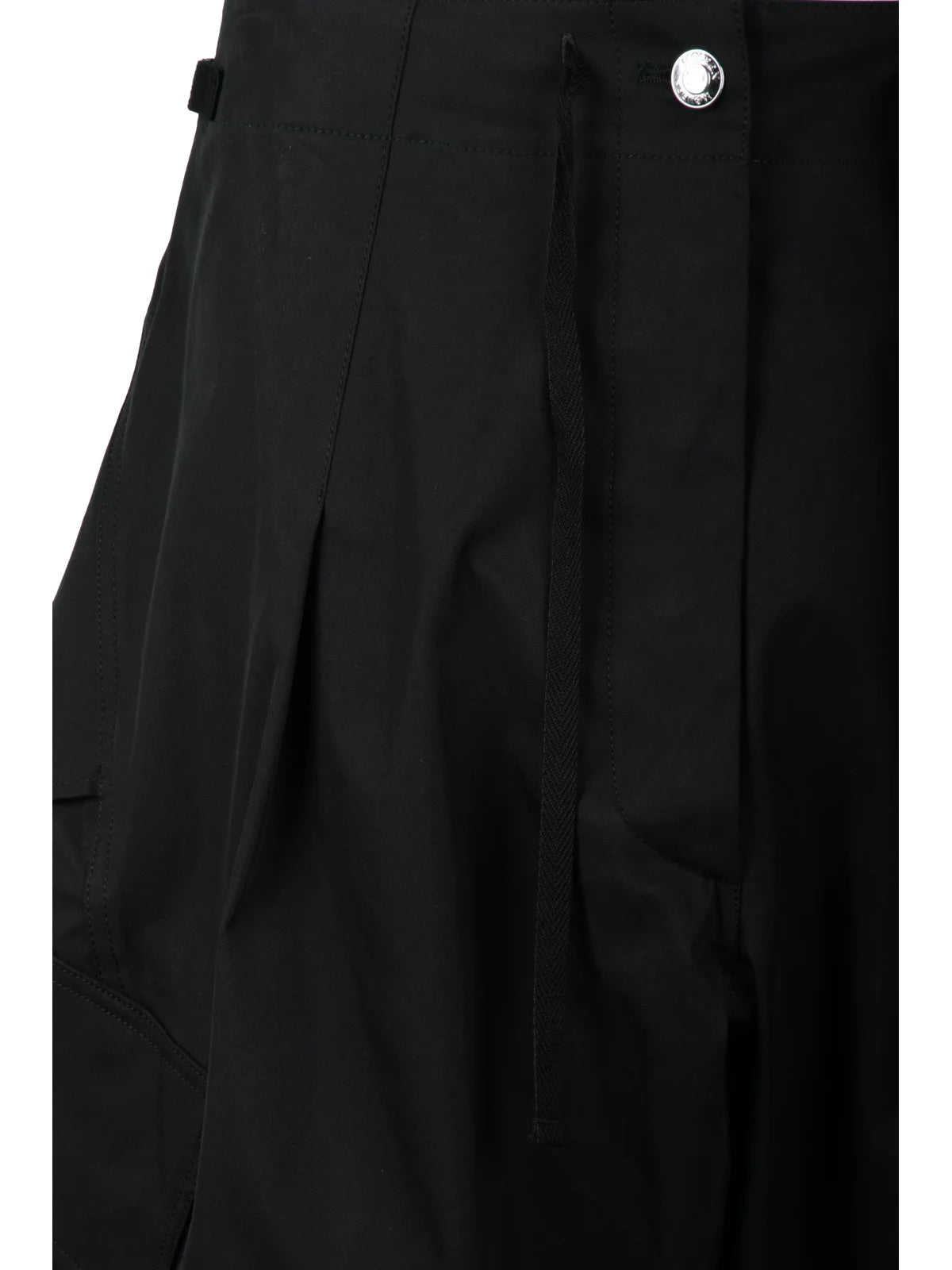 High-Waisted Cargo Pants - Black