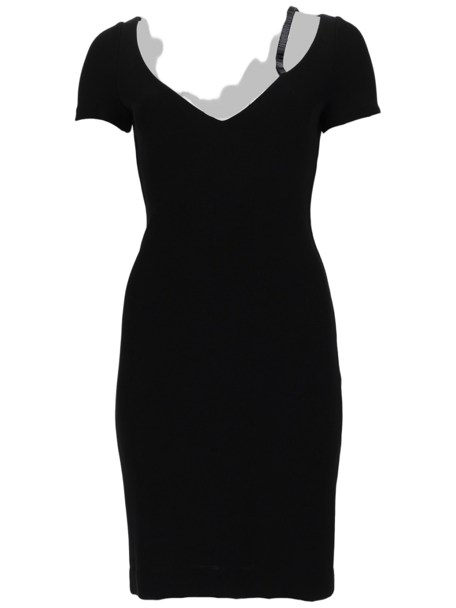Form-Fitting Mini Dress With Asymmetrical Strap Detail