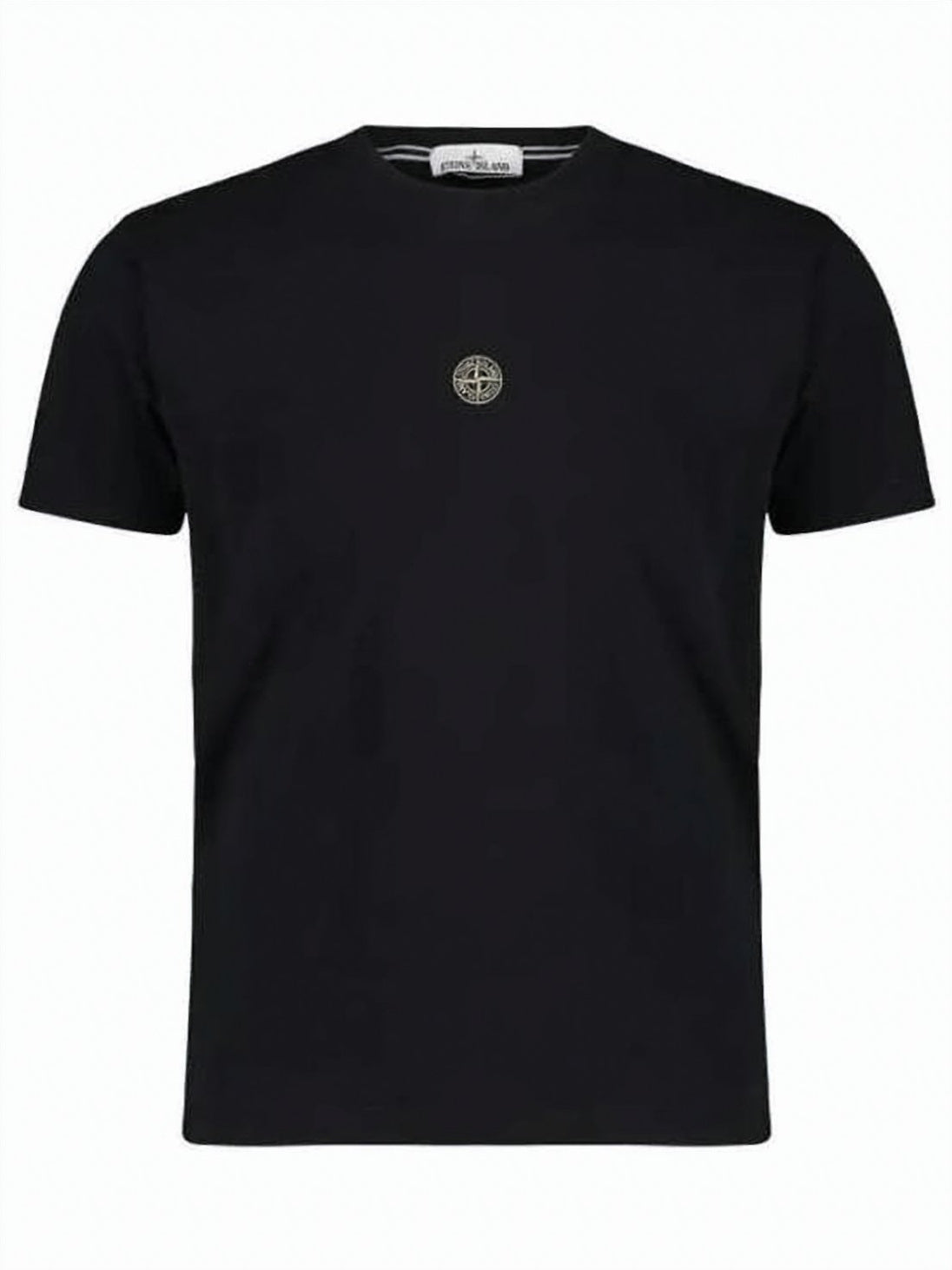 Black T-Shirt with Round Emblem