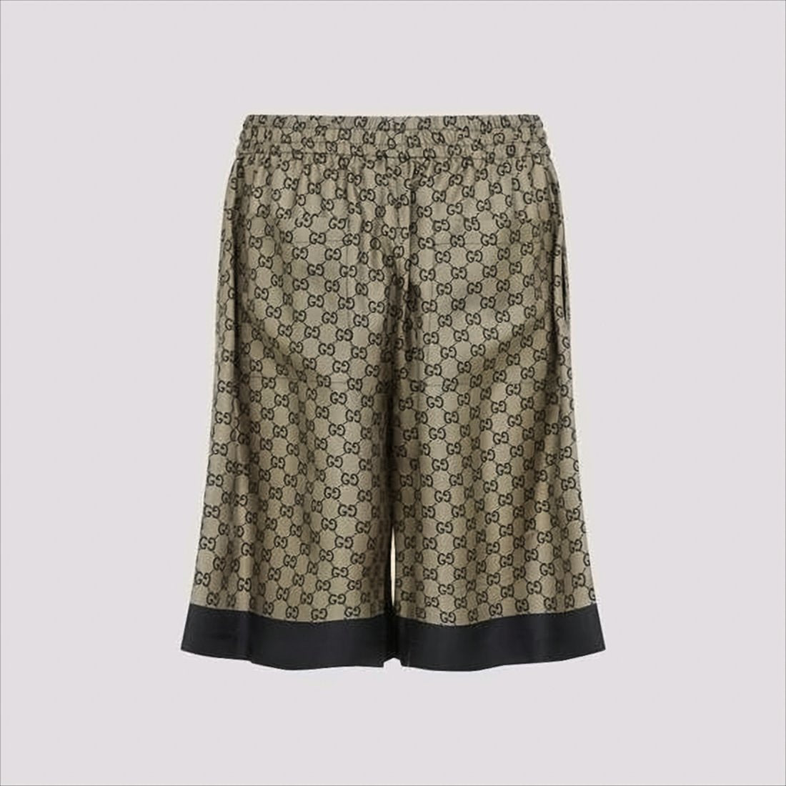 Silk Shorts with Interlocking GG Pattern