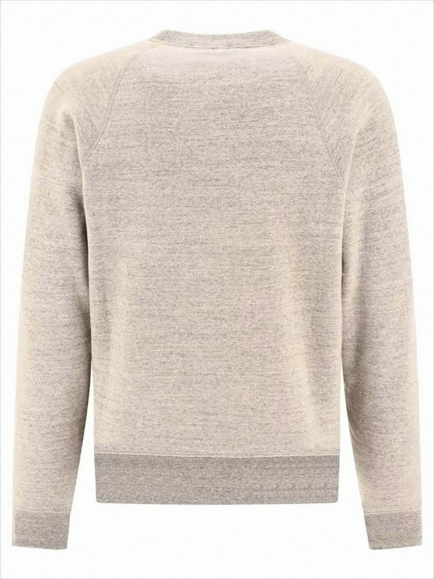 Fine-Knit Long-Sleeve Shirt with Subtle Heathered Pattern