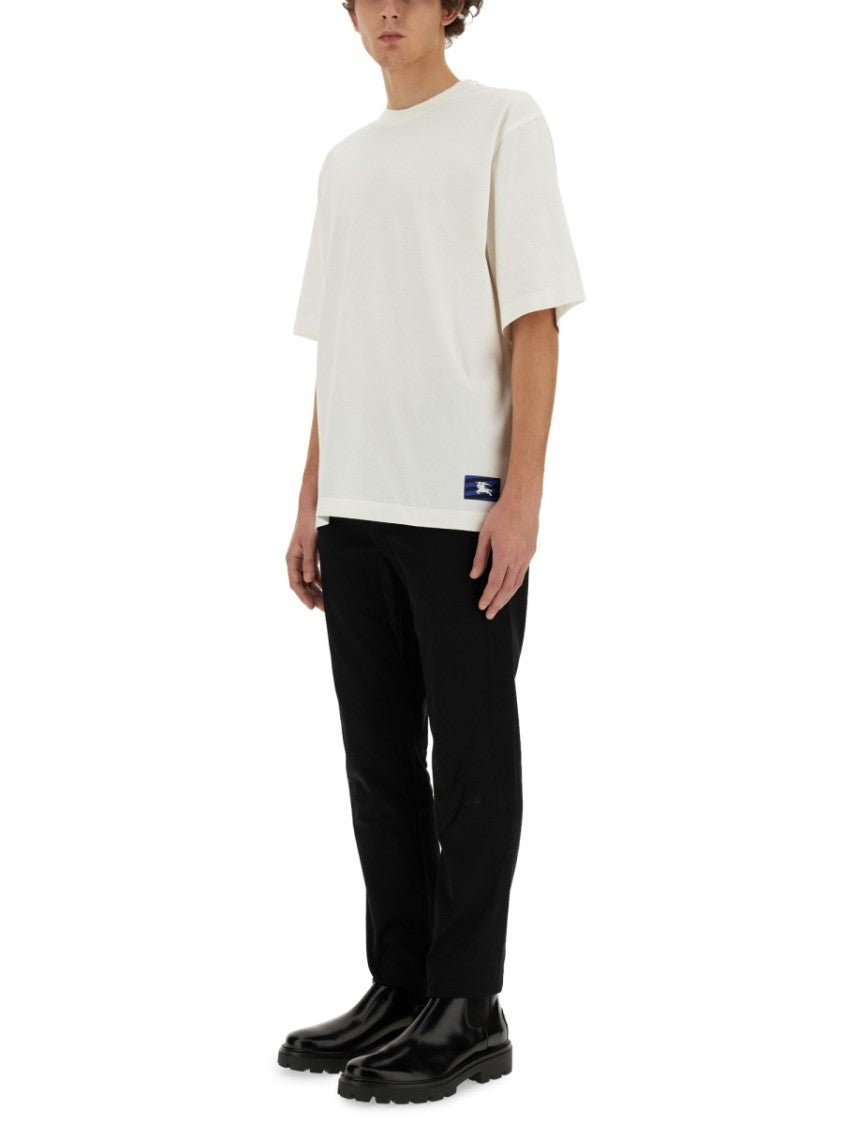 Regular Fit Cotton T-Shirt With Subtle Hem Patch