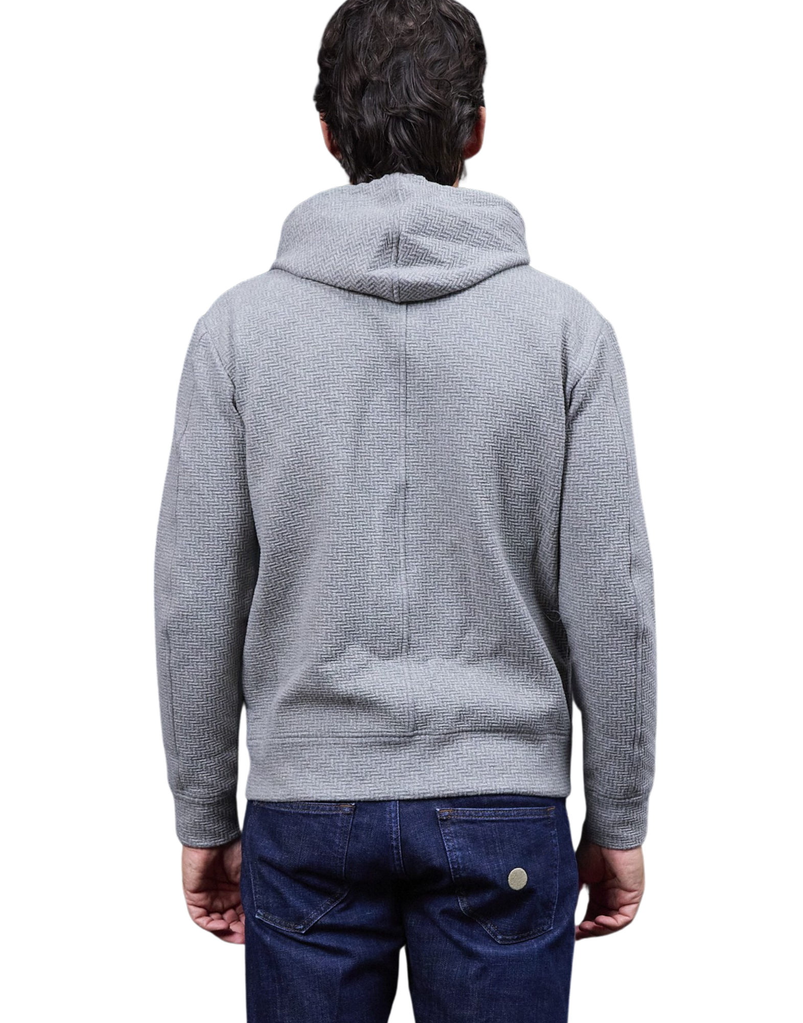Fine Wool Zip-Up Hoodie