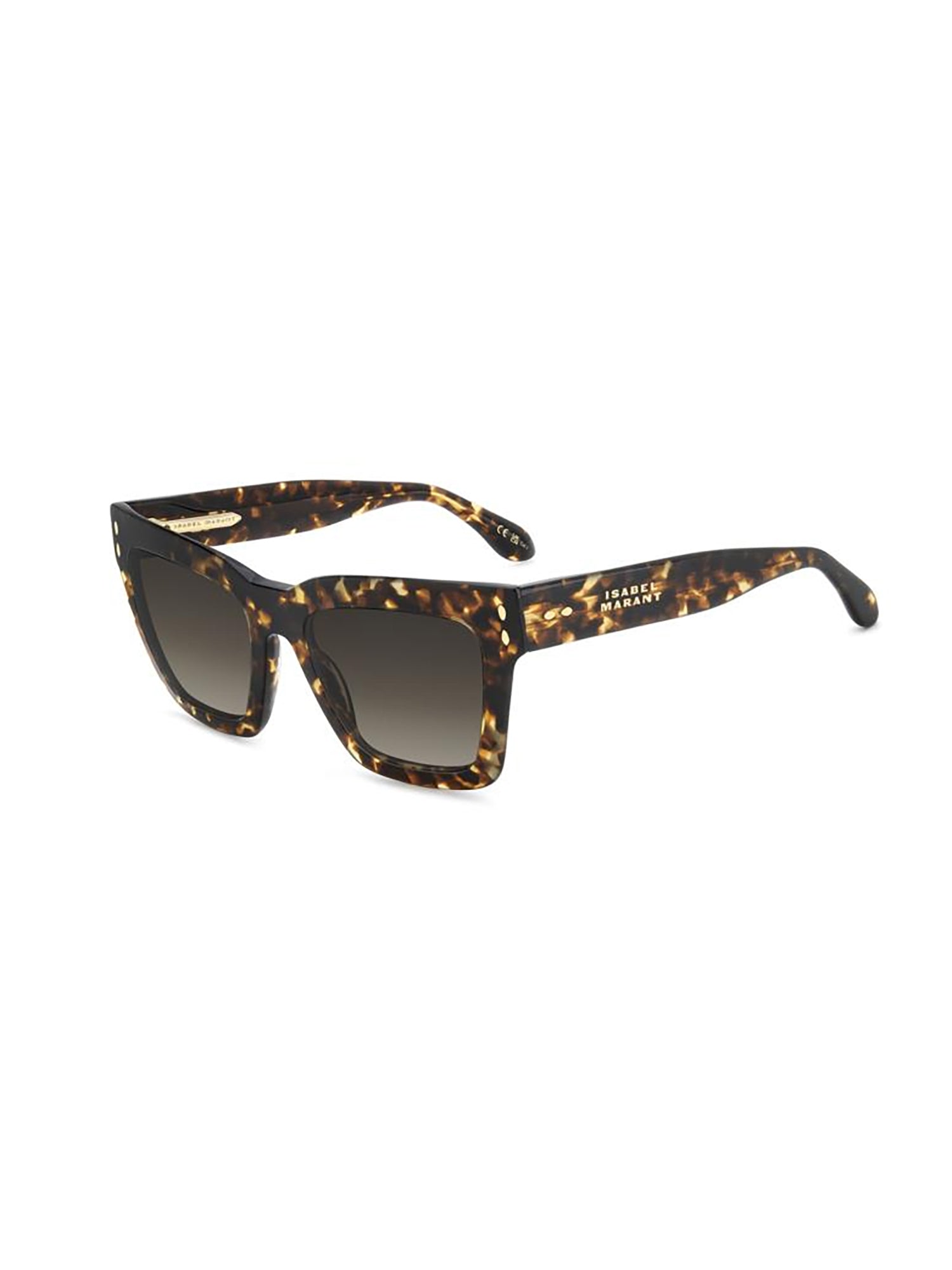 Oversized Square Tortoiseshell Sunglasses With Detail