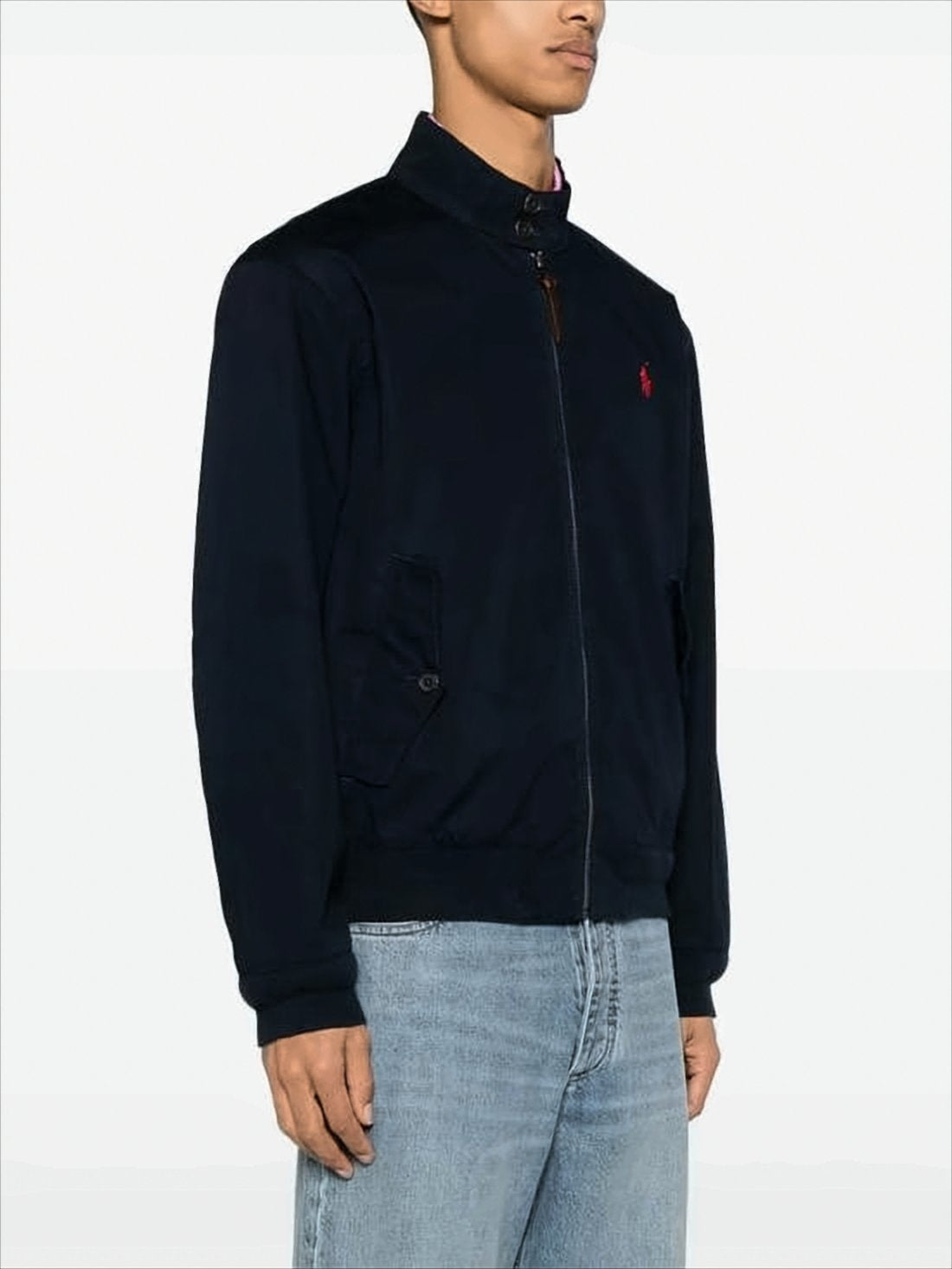 Contemporary Black Jacket with High Collar