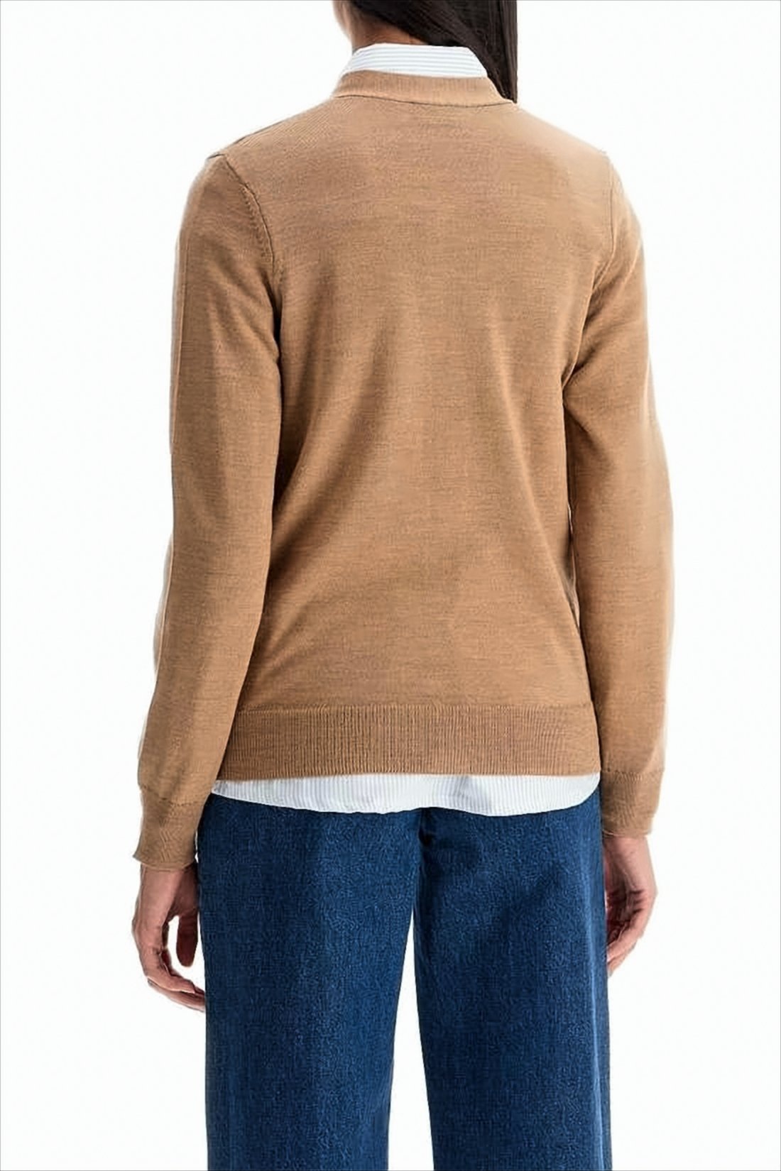 Classic Wool Cardigan with V-Neckline