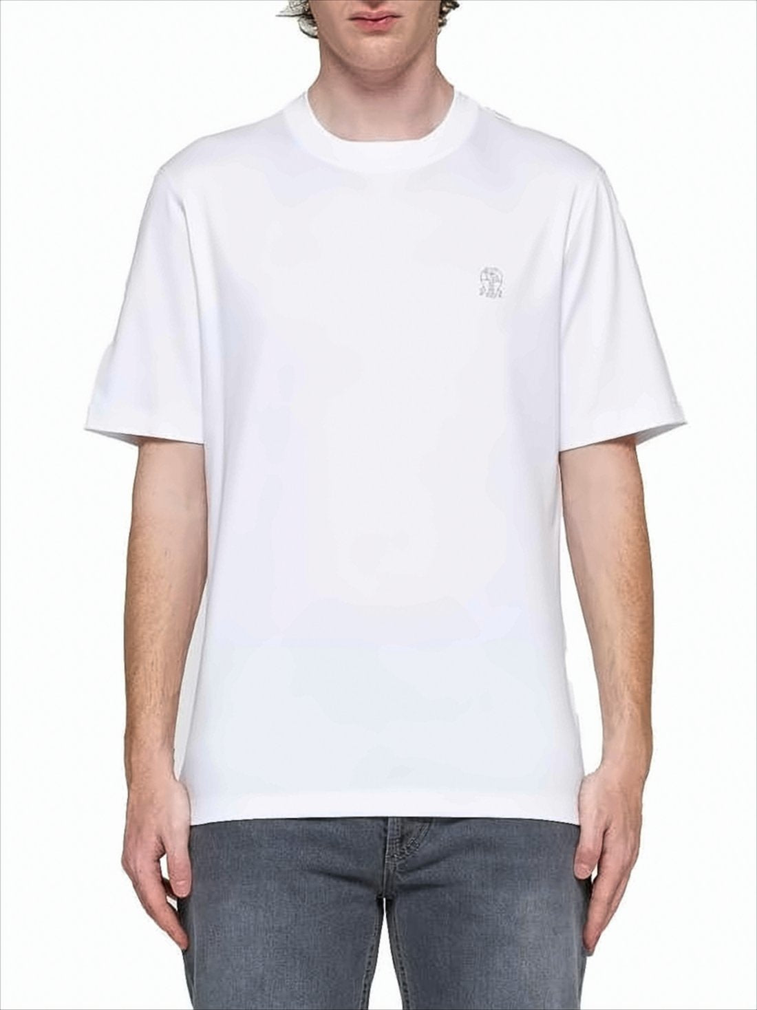 White Minimalist Crew Neck T-Shirt