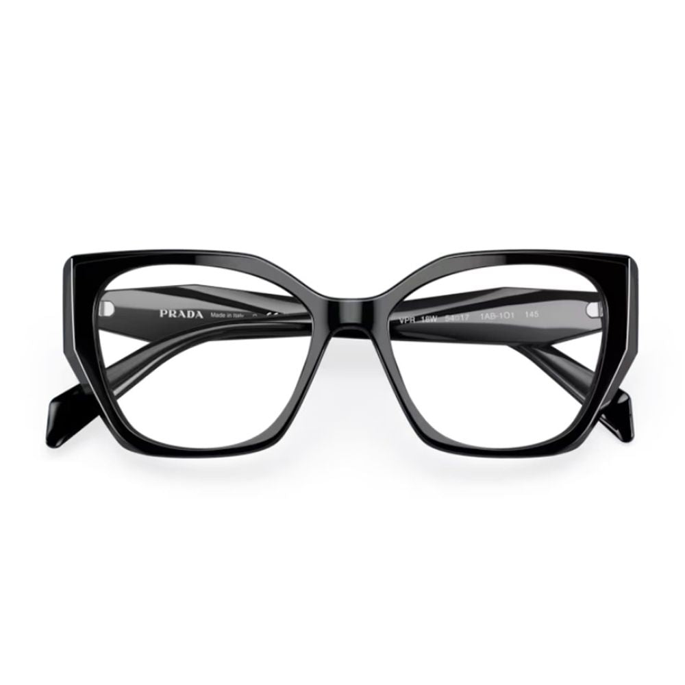 Pr 18Wv Glossy Black Acetate Eyeglasses