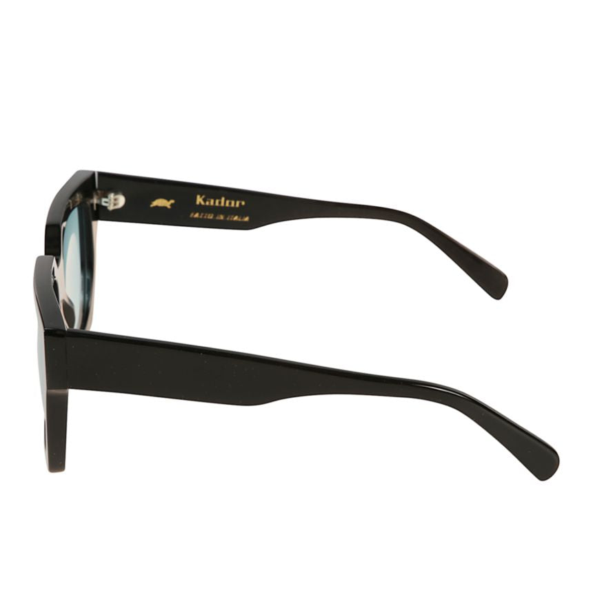 Charlize Oversized Square-Frame Sunglasses with Reflective Blue Tint