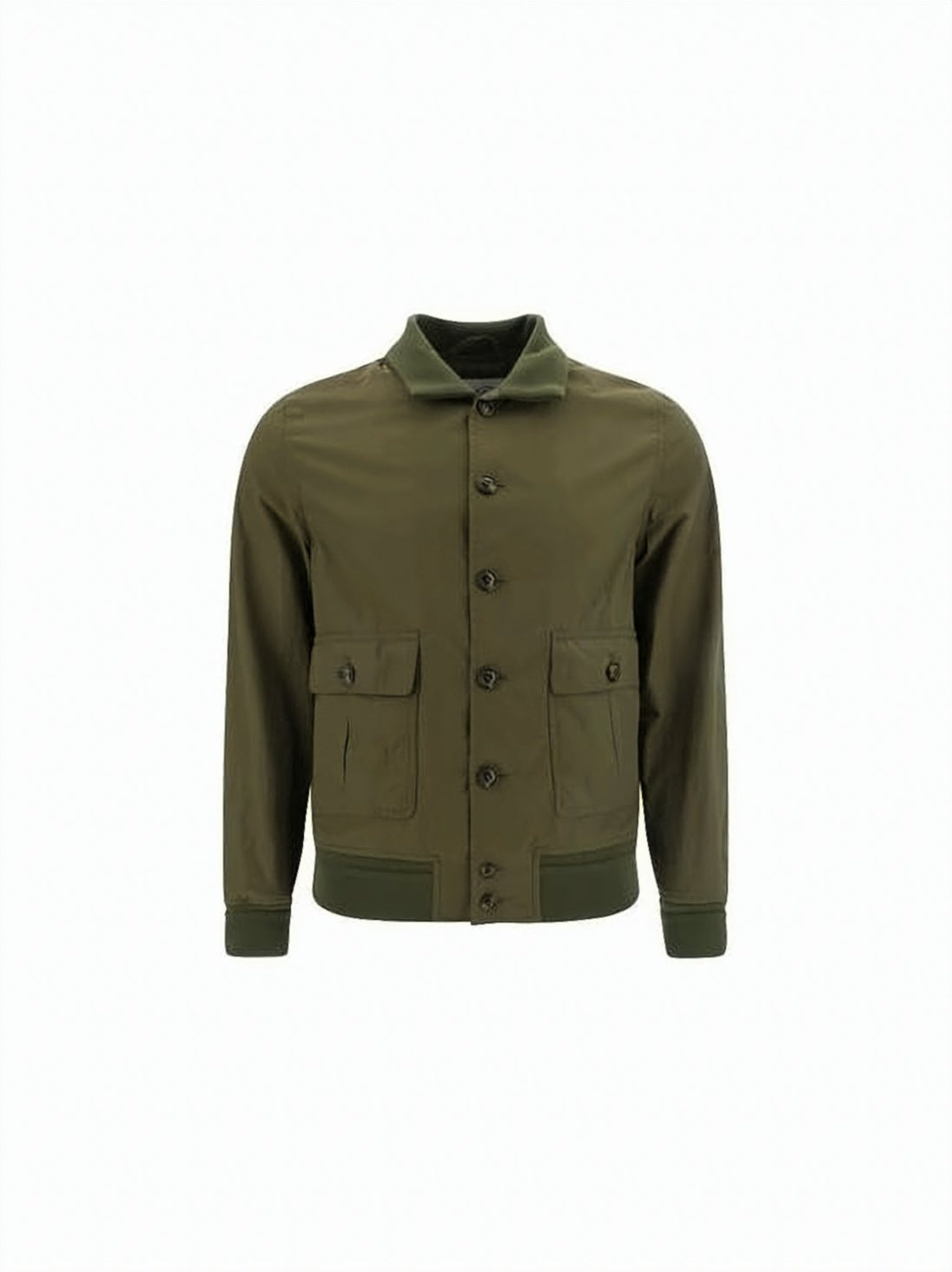 Button-Up Cardigan with Structured Collar
