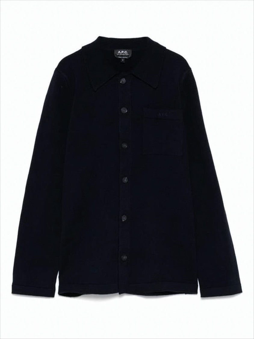 Classic Button-Up Cardigan with Pointed Collar