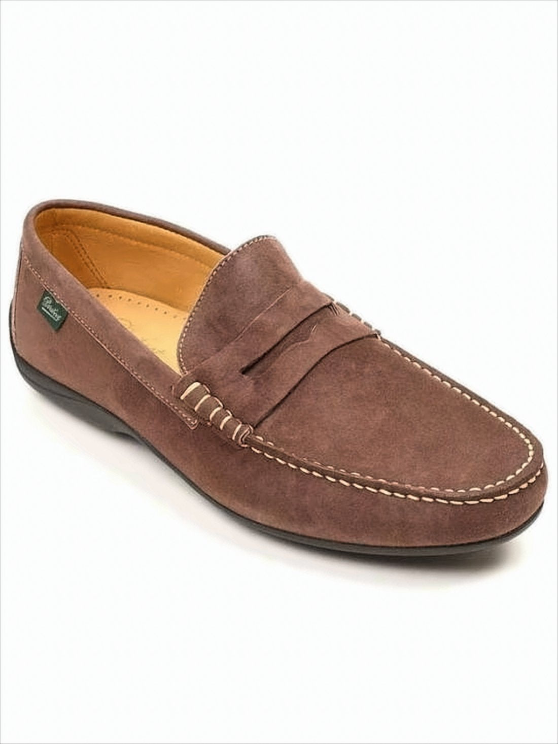 Suede Loafers with Moccasin Toe