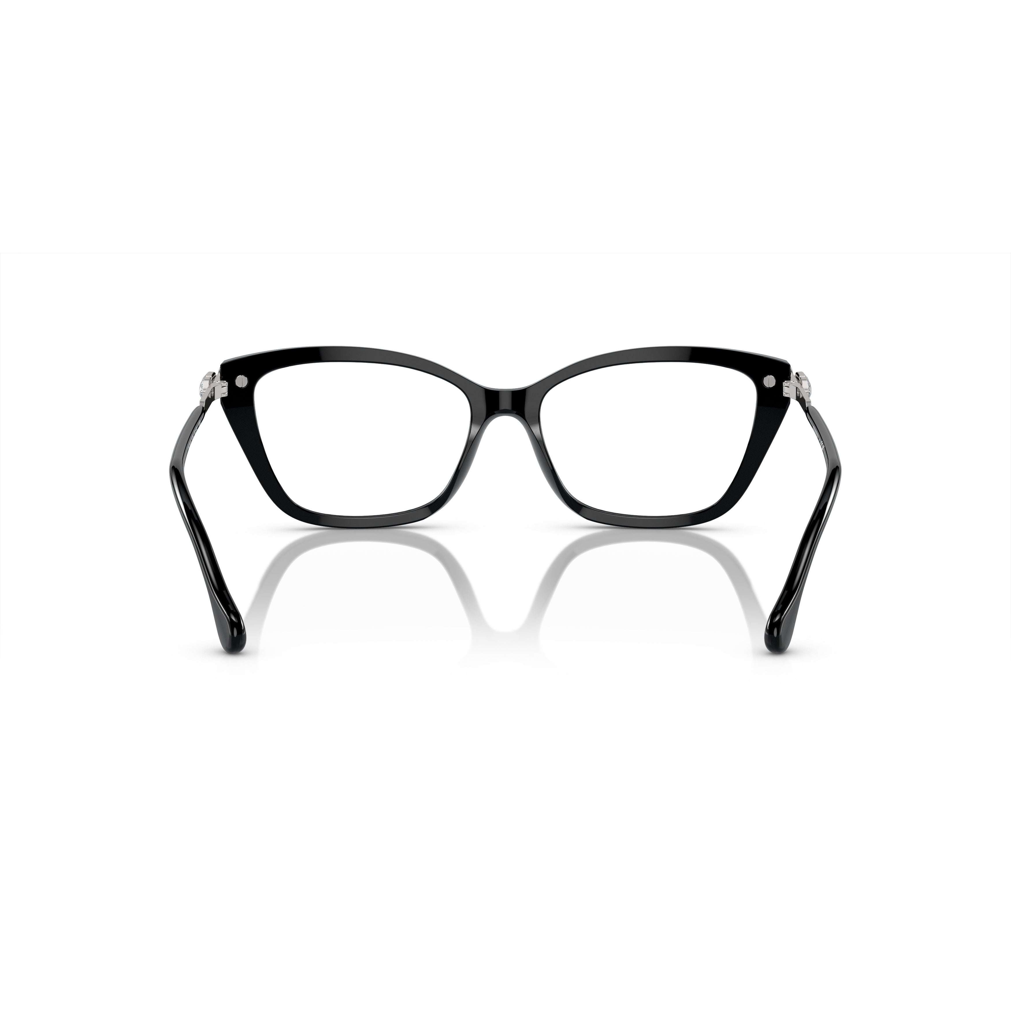 0Sk2011 Black Acetate Cat-Eye Eyeglasses with Crystal Accents