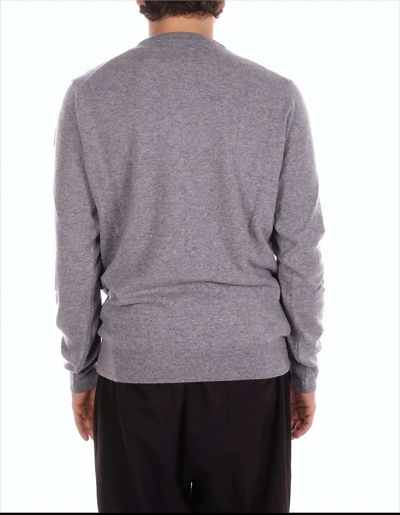 Grey Sweatshirt With Bold Graphic Accents