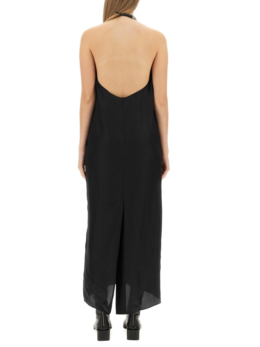 Halter Neck Midi Dress With Wide Back