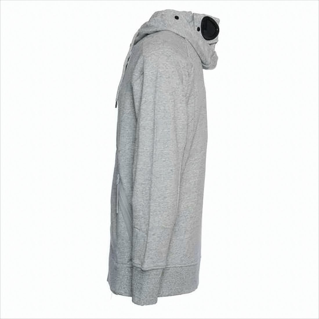 Heathered Cotton Hoodie with Zippered Pockets and Goggles