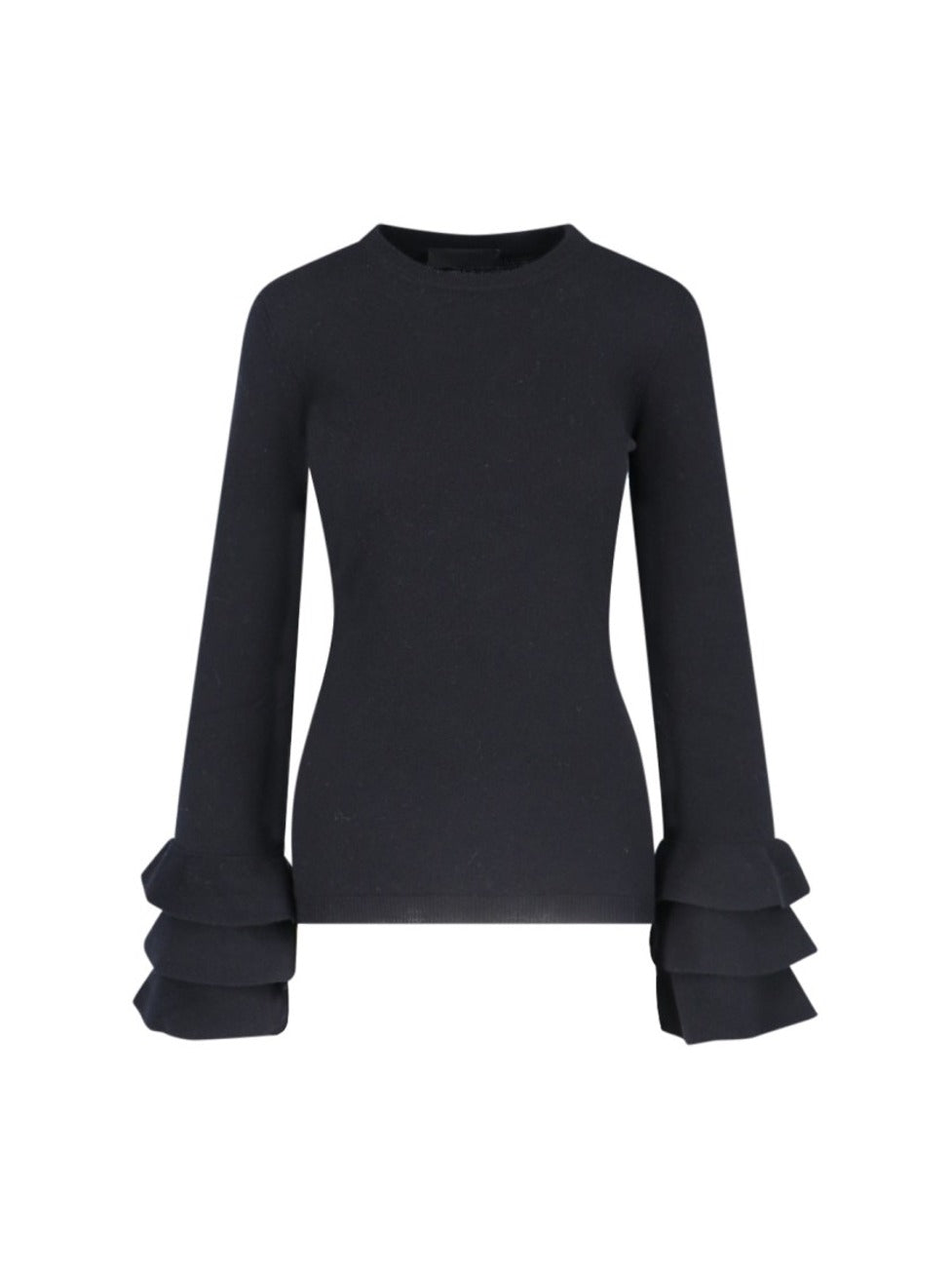 Ruffle Sweater – Black