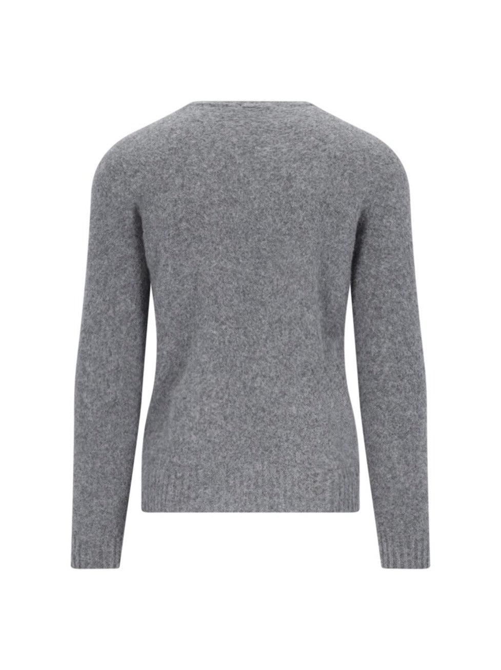 Basic Sweater In Grey Wool Dark Shade
