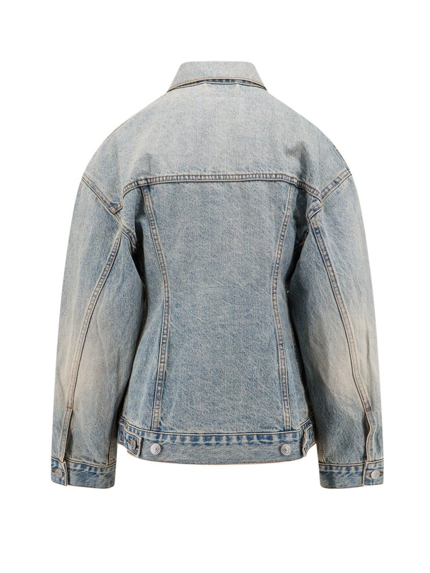 Hourglass Jacket With Classic Collar And Long Sleeves
