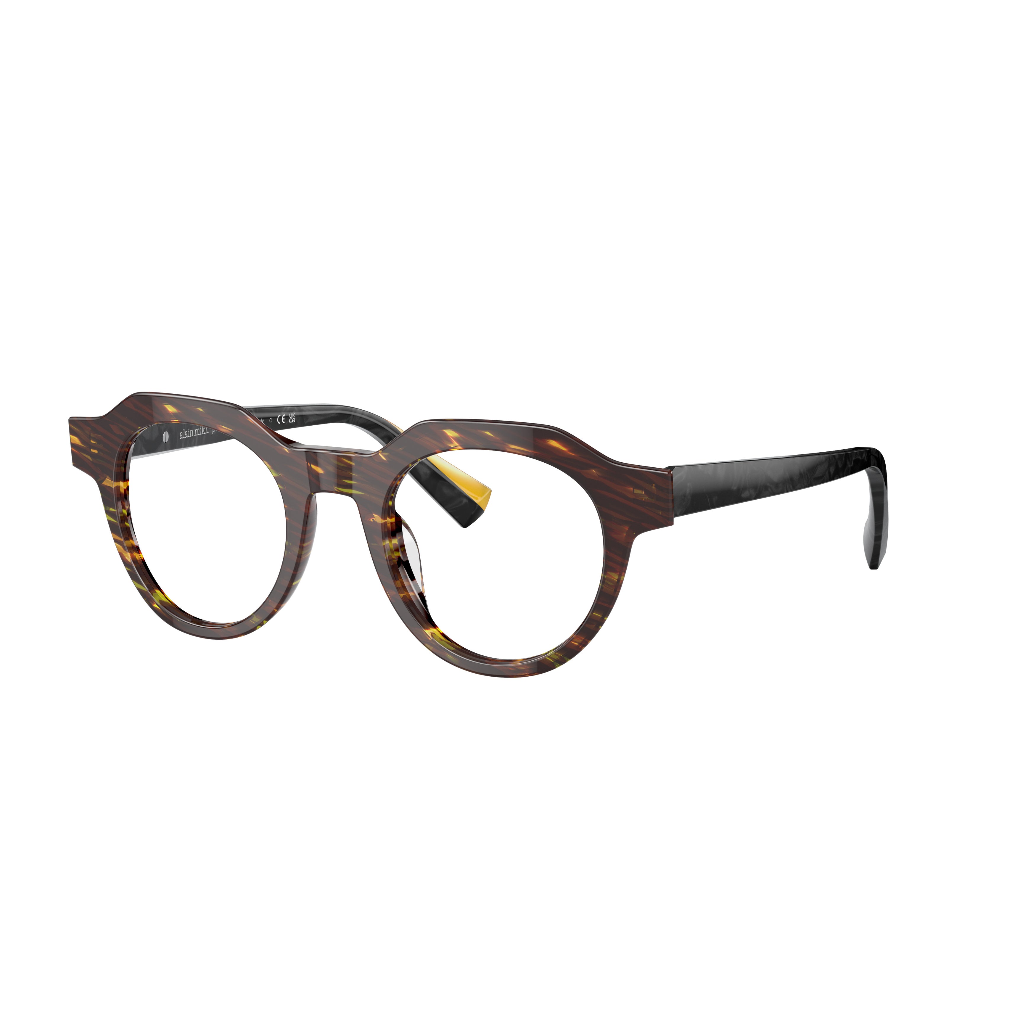 3156 Vista Bold Round Tortoiseshell Sunglasses with Geometric Edge
