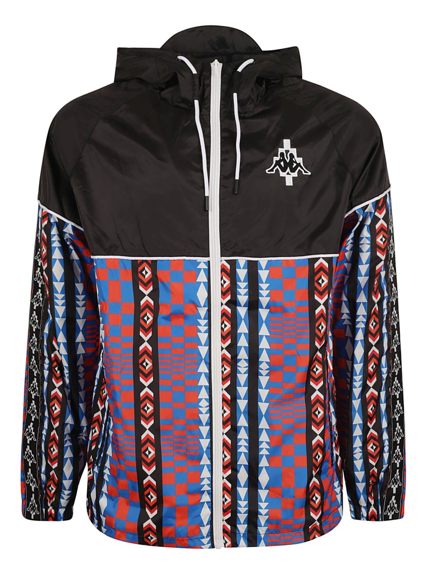 Geometric Patterned Multicolour Jacket With Front Zipper