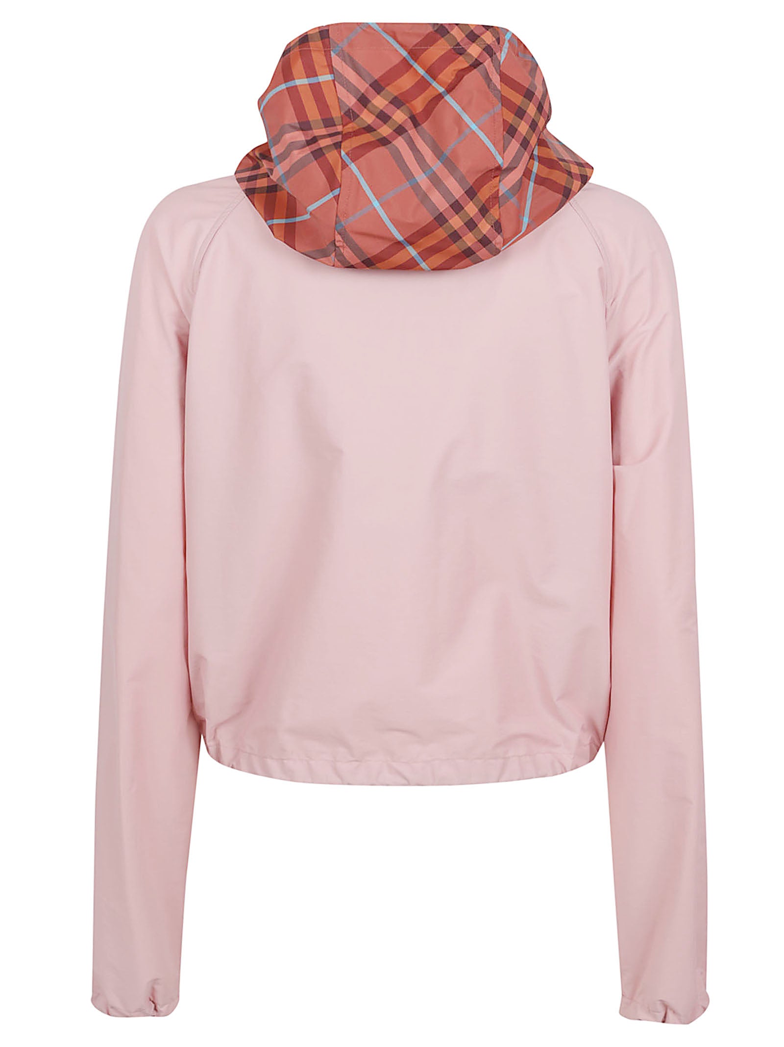 Short-Cut Nylon Jacket with Equestrian Knight Print