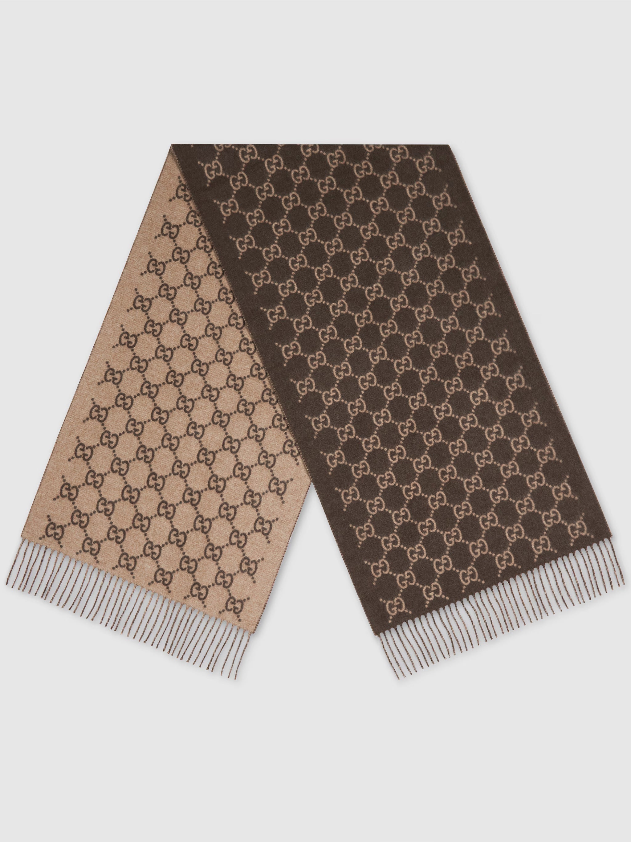 Grey New Canvy Reversible Monogram Scarf