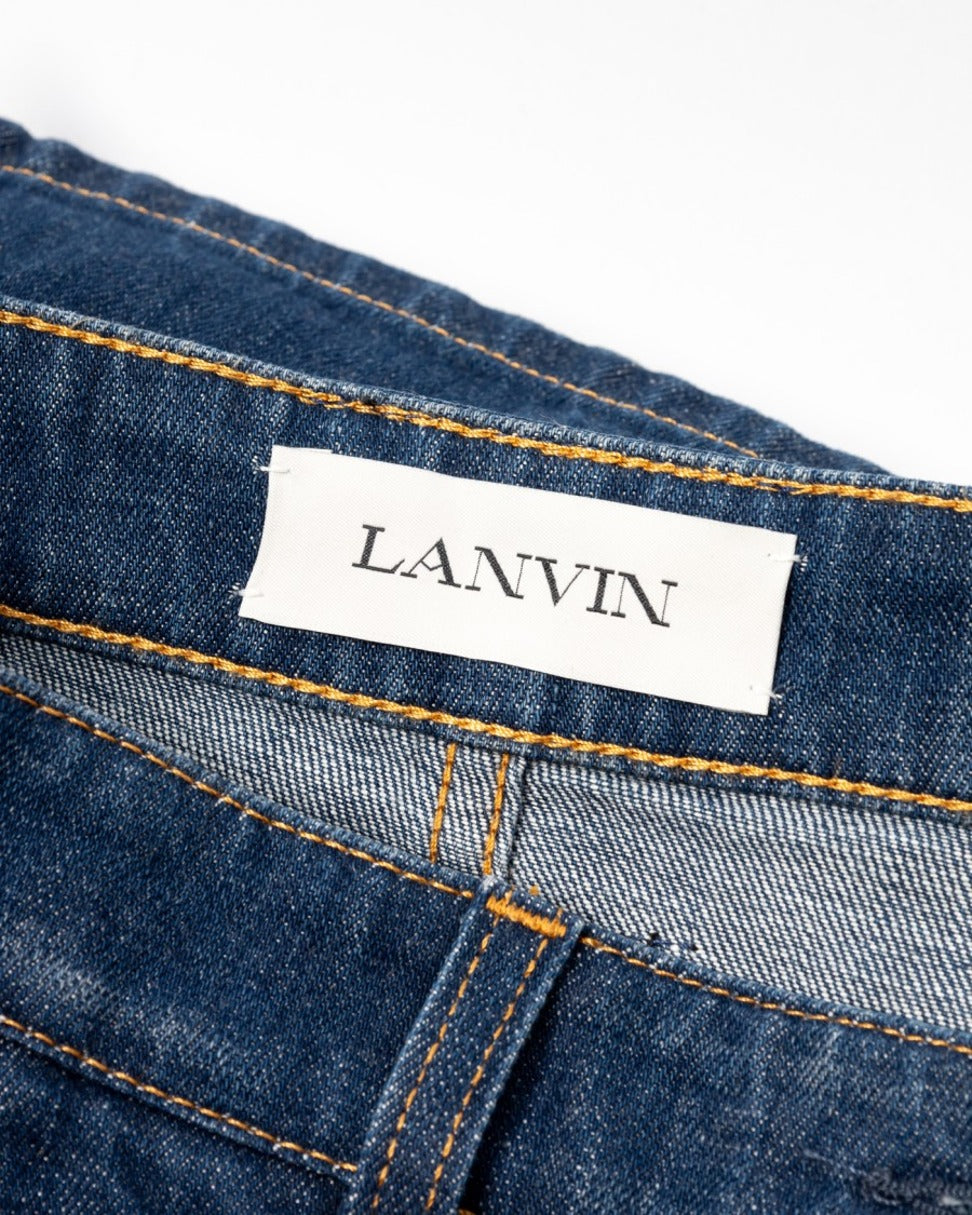 Mid-Length Denim Skirt
