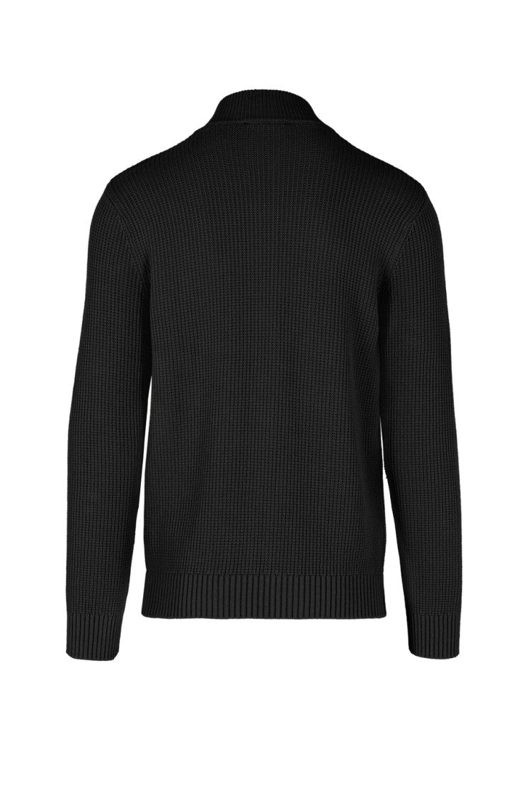 Cropped Black Turtleneck Sweater