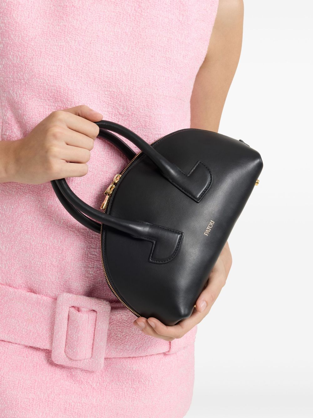 Curved Black Handbag