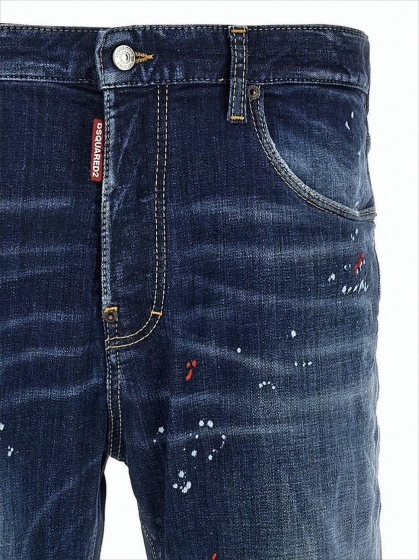 Distressed Slim Fit Denim Pants