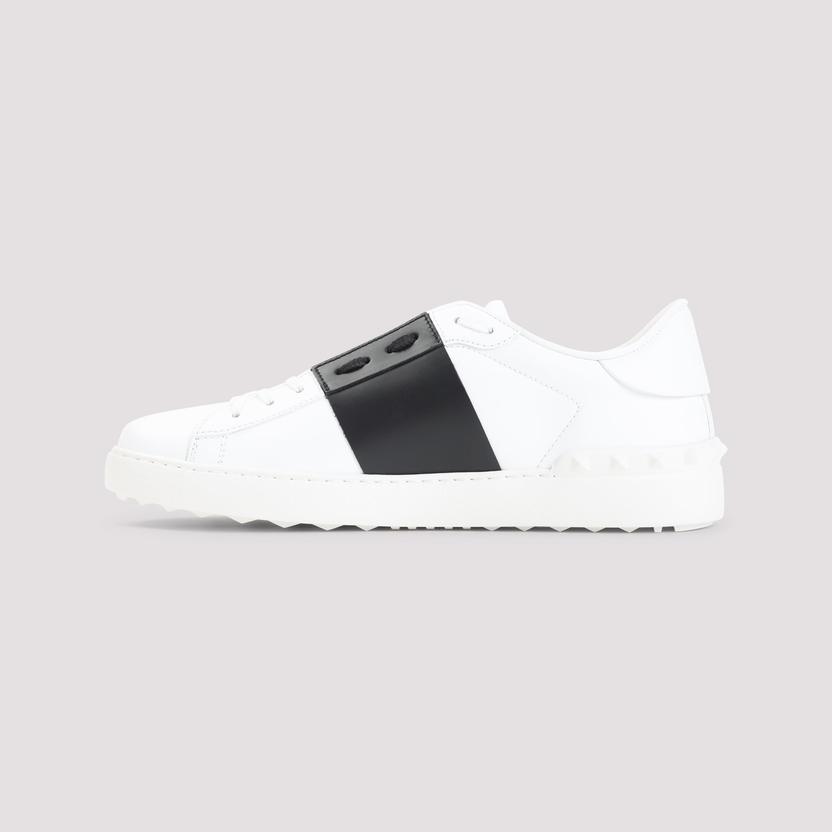 Calf Leather Low-Top Sneakers with Bold Strap