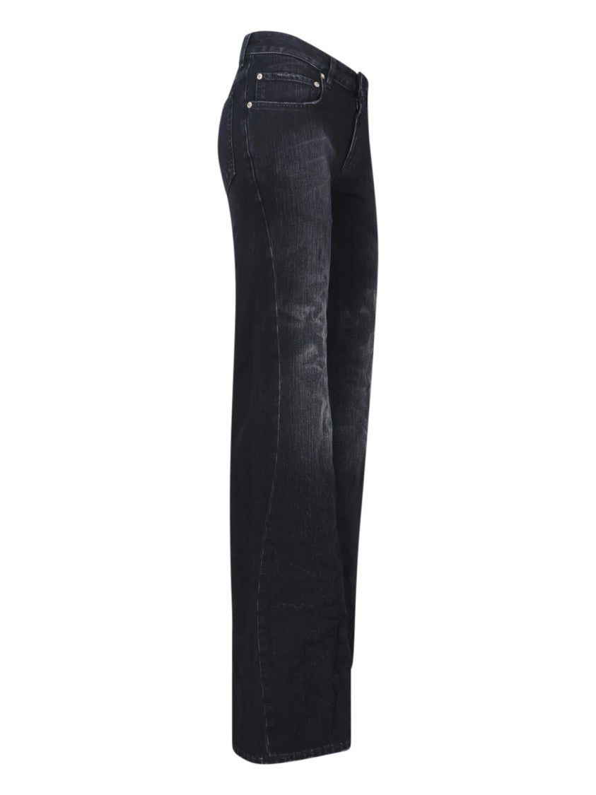 Wide-Leg Jeans – Black