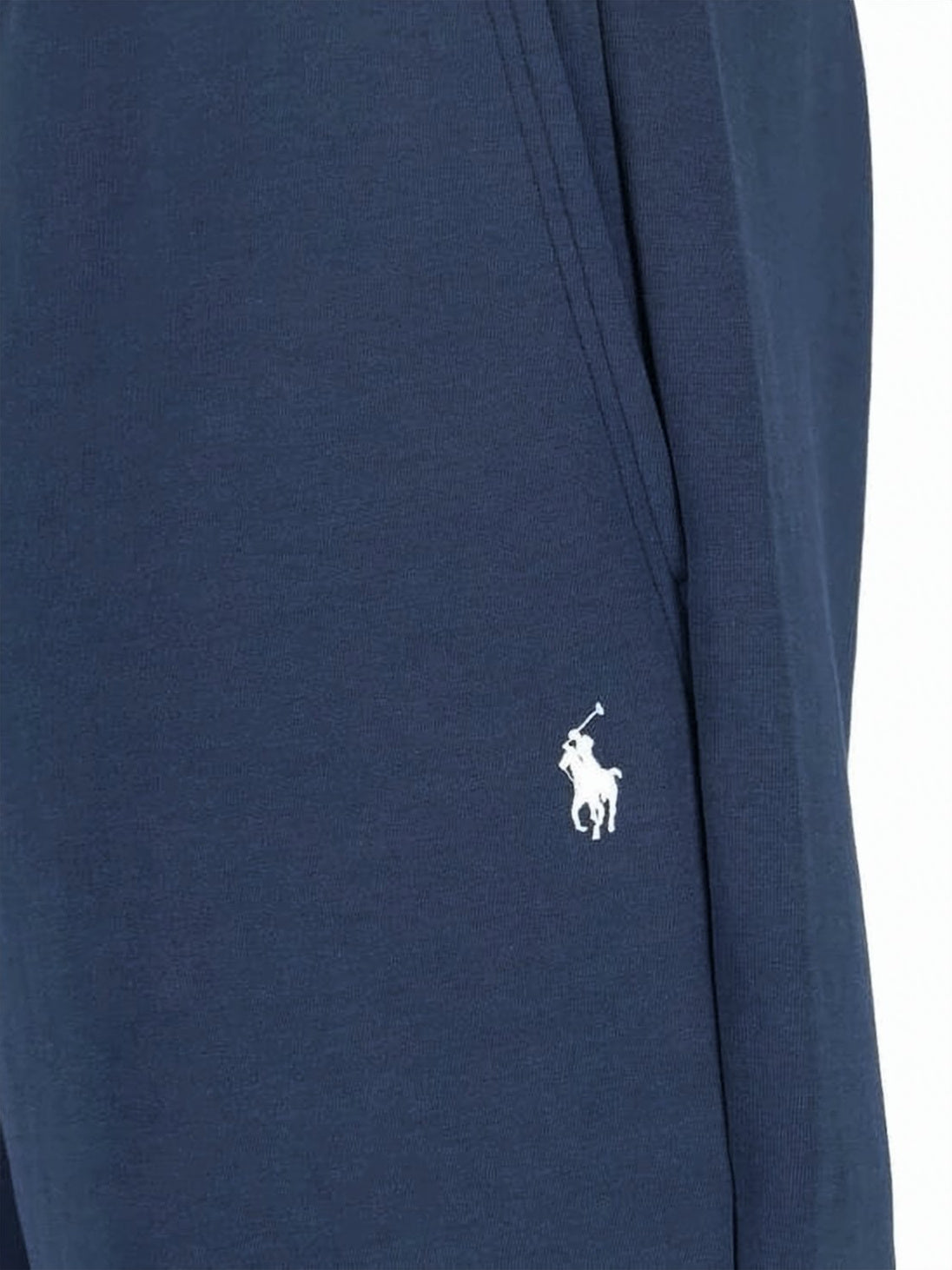 Blue Drawstring Shorts with Embroidered Logo
