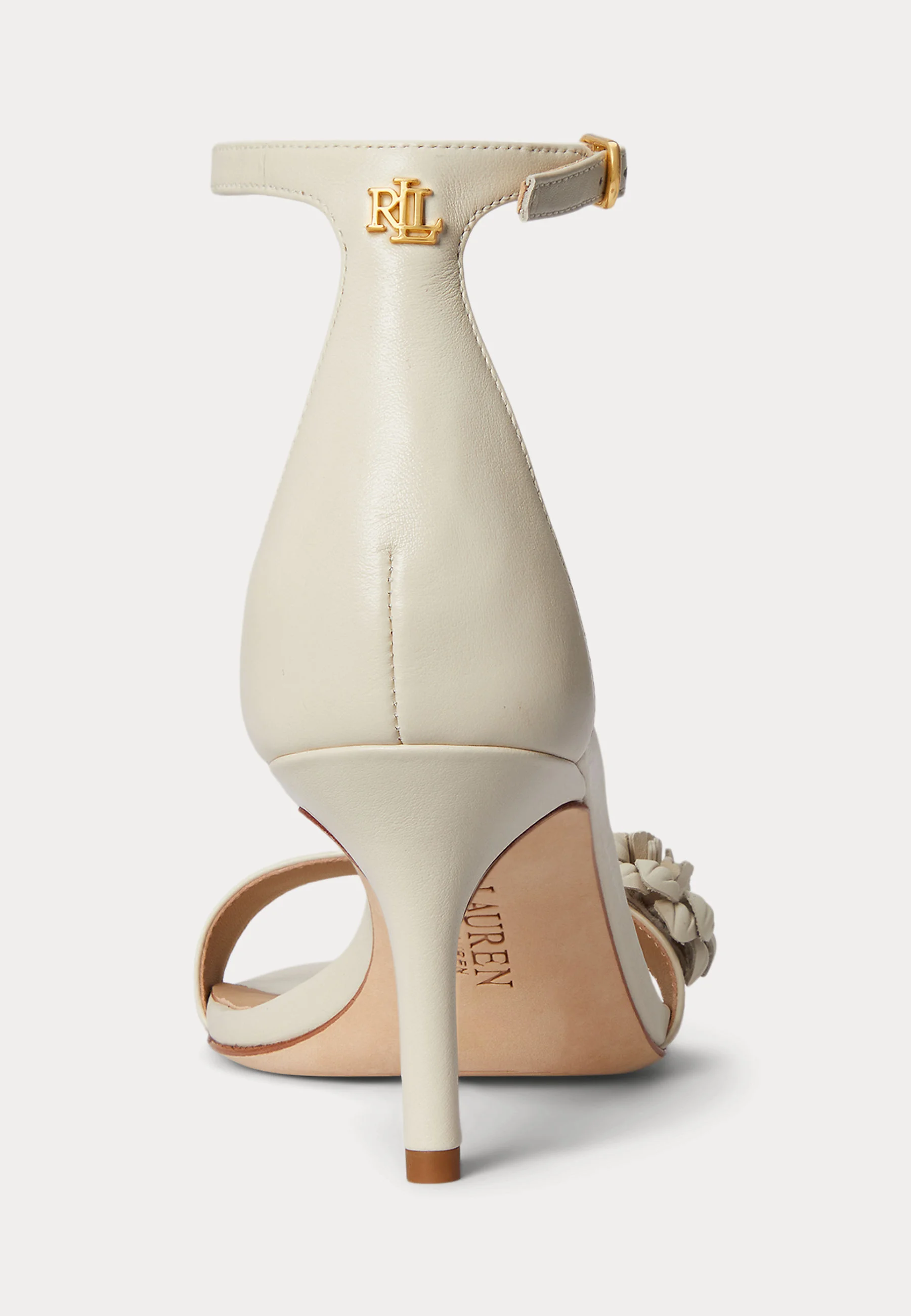 Intricately Appliquéd Sandal with Slim Ankle Strap