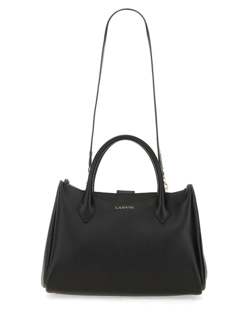 "L'octave" Structured Calf Leather Day Bag