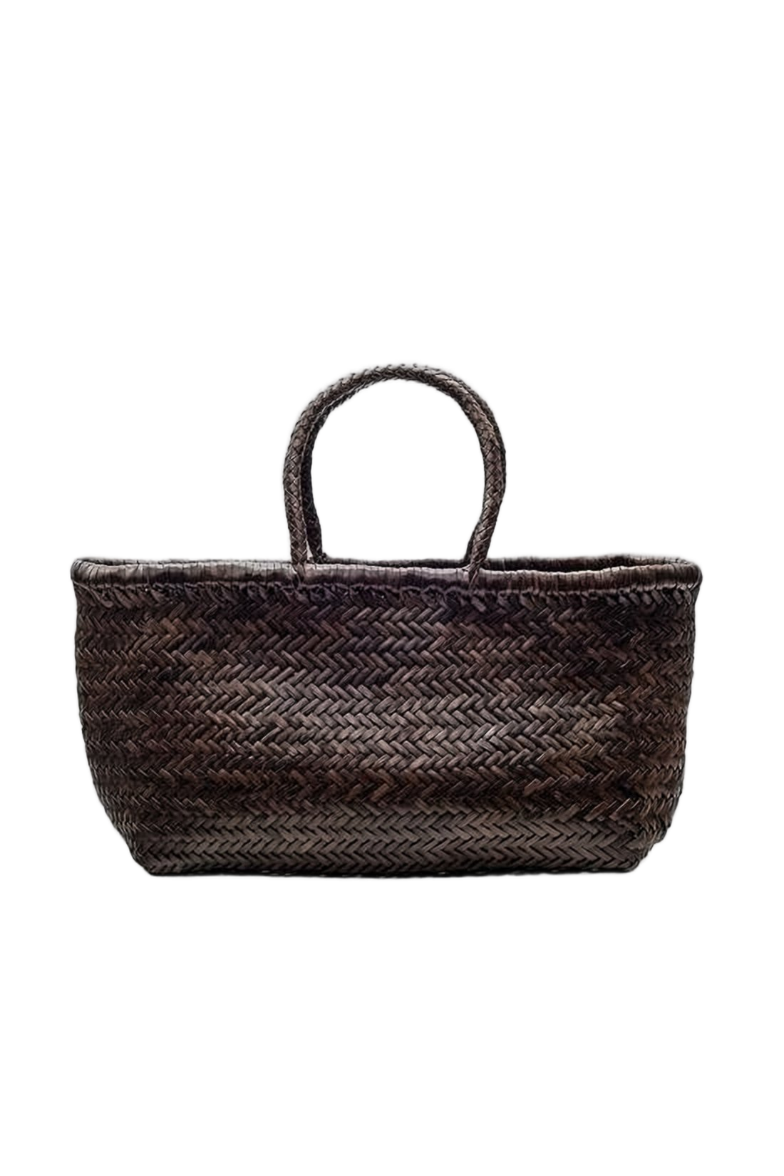 Woven Buffalo Leather Tote Bag