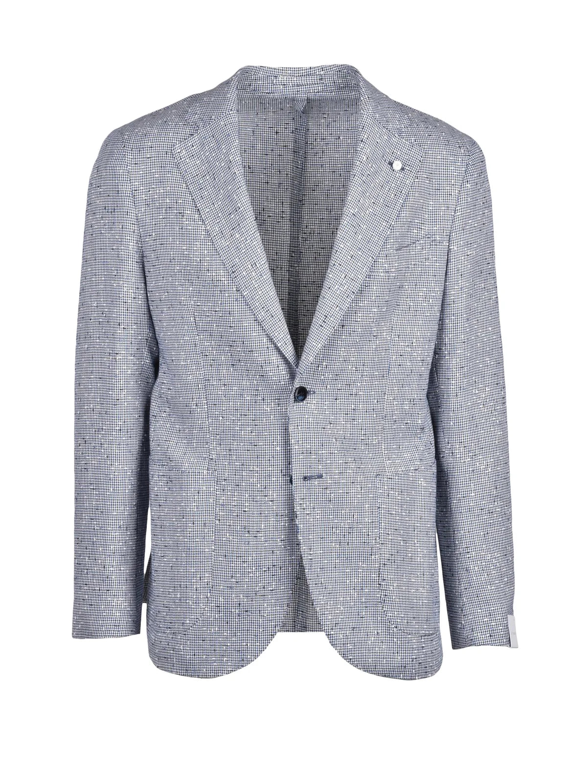 Round Jacket Mixed Fibers - White/Blue