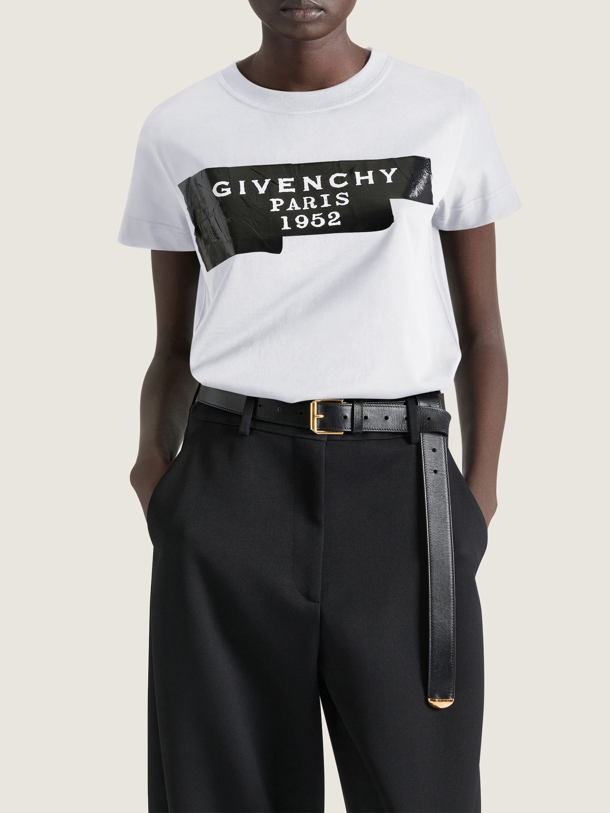 Short-Sleeved White Distressed Graphic T-Shirt