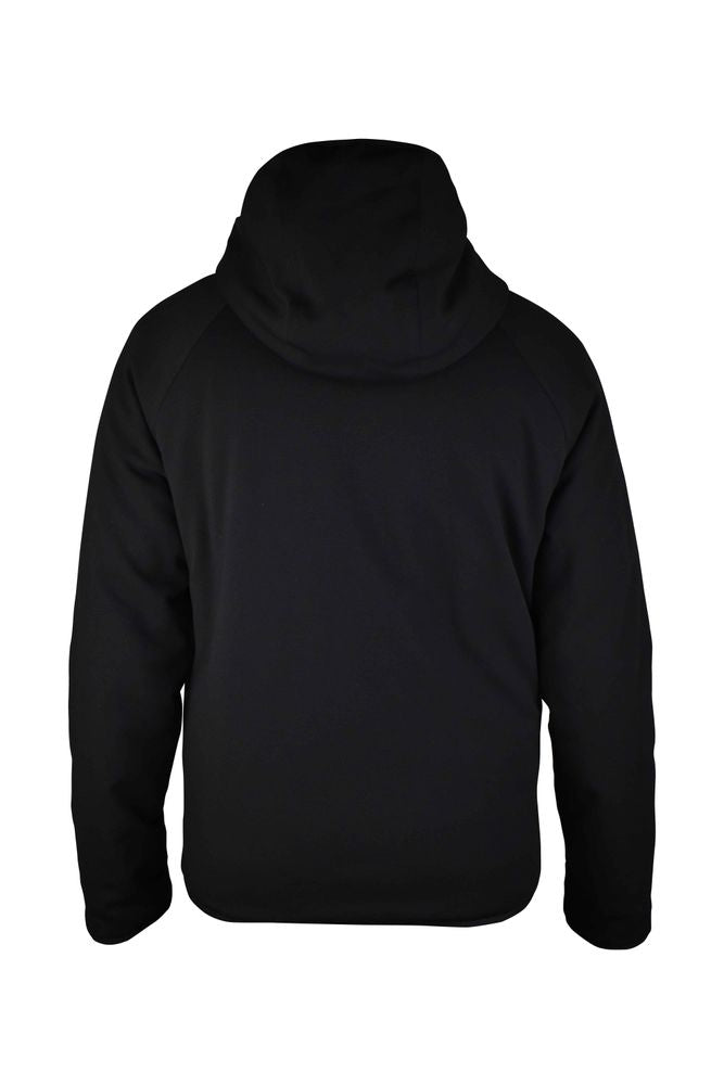 Hooded Black Vest In Stretch Technical Jersey