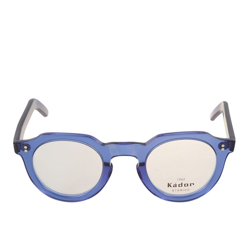 Storiko Translucent Blue Round Frame Eyewear with Keyhole Bridge