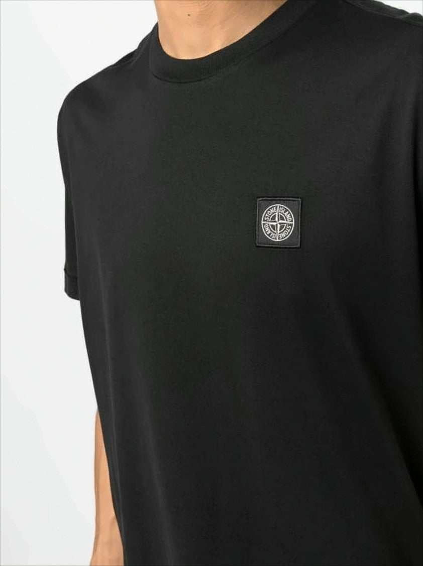 Classic Short-Sleeve T-Shirt with Subtle Patch Logo
